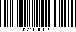 Código de barras (EAN, GTIN, SKU, ISBN): '3274870008238'