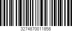 Código de barras (EAN, GTIN, SKU, ISBN): '3274870011856'