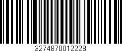 Código de barras (EAN, GTIN, SKU, ISBN): '3274870012228'