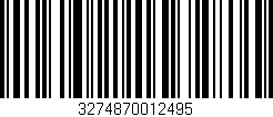 Código de barras (EAN, GTIN, SKU, ISBN): '3274870012495'