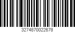Código de barras (EAN, GTIN, SKU, ISBN): '3274870022678'