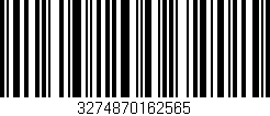 Código de barras (EAN, GTIN, SKU, ISBN): '3274870162565'