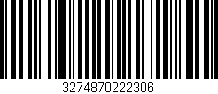 Código de barras (EAN, GTIN, SKU, ISBN): '3274870222306'
