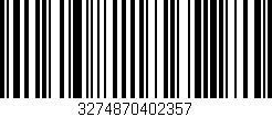Código de barras (EAN, GTIN, SKU, ISBN): '3274870402357'