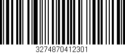 Código de barras (EAN, GTIN, SKU, ISBN): '3274870412301'
