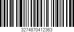 Código de barras (EAN, GTIN, SKU, ISBN): '3274870412363'