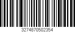 Código de barras (EAN, GTIN, SKU, ISBN): '3274870502354'