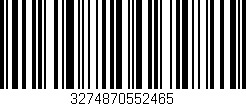 Código de barras (EAN, GTIN, SKU, ISBN): '3274870552465'