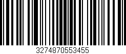 Código de barras (EAN, GTIN, SKU, ISBN): '3274870553455'