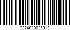 Código de barras (EAN, GTIN, SKU, ISBN): '3274870826313'