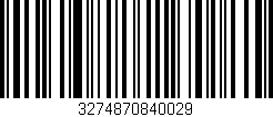 Código de barras (EAN, GTIN, SKU, ISBN): '3274870840029'