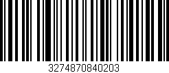 Código de barras (EAN, GTIN, SKU, ISBN): '3274870840203'
