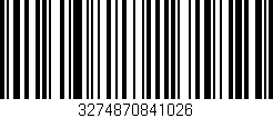 Código de barras (EAN, GTIN, SKU, ISBN): '3274870841026'