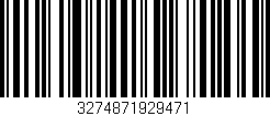 Código de barras (EAN, GTIN, SKU, ISBN): '3274871929471'