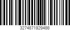 Código de barras (EAN, GTIN, SKU, ISBN): '3274871929488'