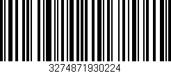 Código de barras (EAN, GTIN, SKU, ISBN): '3274871930224'