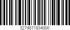 Código de barras (EAN, GTIN, SKU, ISBN): '3274871934000'