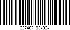 Código de barras (EAN, GTIN, SKU, ISBN): '3274871934024'