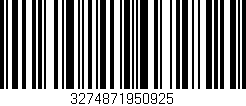 Código de barras (EAN, GTIN, SKU, ISBN): '3274871950925'