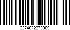 Código de barras (EAN, GTIN, SKU, ISBN): '3274872270909'