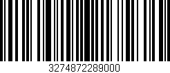 Código de barras (EAN, GTIN, SKU, ISBN): '3274872289000'