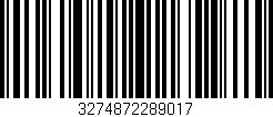 Código de barras (EAN, GTIN, SKU, ISBN): '3274872289017'