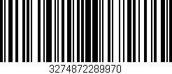 Código de barras (EAN, GTIN, SKU, ISBN): '3274872289970'