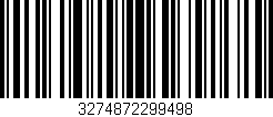 Código de barras (EAN, GTIN, SKU, ISBN): '3274872299498'