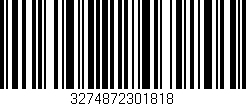 Código de barras (EAN, GTIN, SKU, ISBN): '3274872301818'