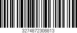 Código de barras (EAN, GTIN, SKU, ISBN): '3274872306813'