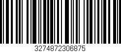 Código de barras (EAN, GTIN, SKU, ISBN): '3274872306875'