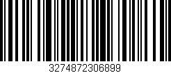 Código de barras (EAN, GTIN, SKU, ISBN): '3274872306899'