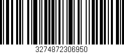 Código de barras (EAN, GTIN, SKU, ISBN): '3274872306950'
