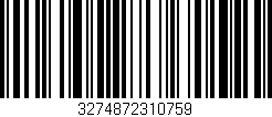 Código de barras (EAN, GTIN, SKU, ISBN): '3274872310759'