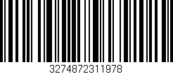 Código de barras (EAN, GTIN, SKU, ISBN): '3274872311978'