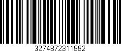 Código de barras (EAN, GTIN, SKU, ISBN): '3274872311992'