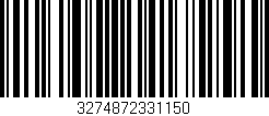 Código de barras (EAN, GTIN, SKU, ISBN): '3274872331150'