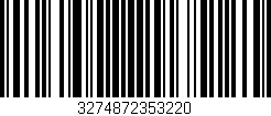 Código de barras (EAN, GTIN, SKU, ISBN): '3274872353220'