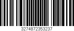 Código de barras (EAN, GTIN, SKU, ISBN): '3274872353237'
