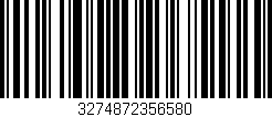 Código de barras (EAN, GTIN, SKU, ISBN): '3274872356580'