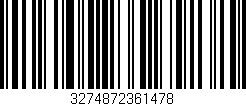 Código de barras (EAN, GTIN, SKU, ISBN): '3274872361478'