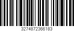 Código de barras (EAN, GTIN, SKU, ISBN): '3274872366183'
