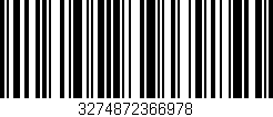 Código de barras (EAN, GTIN, SKU, ISBN): '3274872366978'