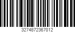 Código de barras (EAN, GTIN, SKU, ISBN): '3274872367012'