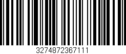 Código de barras (EAN, GTIN, SKU, ISBN): '3274872367111'