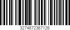 Código de barras (EAN, GTIN, SKU, ISBN): '3274872367128'