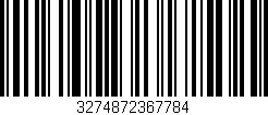 Código de barras (EAN, GTIN, SKU, ISBN): '3274872367784'