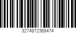 Código de barras (EAN, GTIN, SKU, ISBN): '3274872369474'