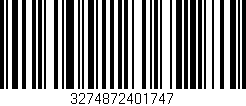 Código de barras (EAN, GTIN, SKU, ISBN): '3274872401747'