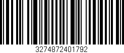 Código de barras (EAN, GTIN, SKU, ISBN): '3274872401792'